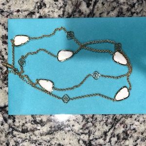 Kendra Scott White and Gold Kinley Necklace